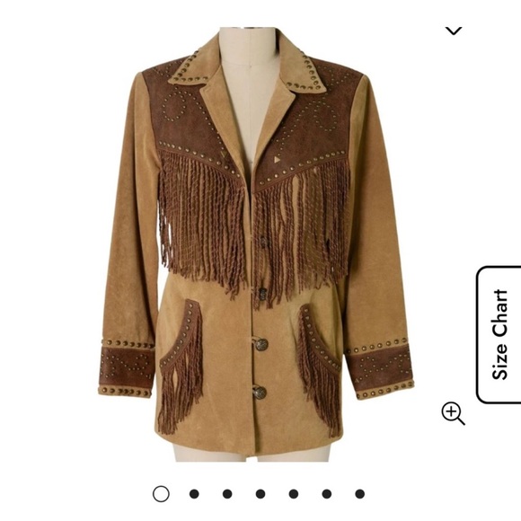 Scully Brown Fringe Women's Jacket - Picture 9 of 13